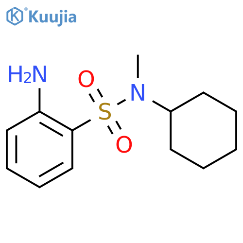 2-amino-N-cyclohexyl-N-methylbenzene-1-sulfonamide structure