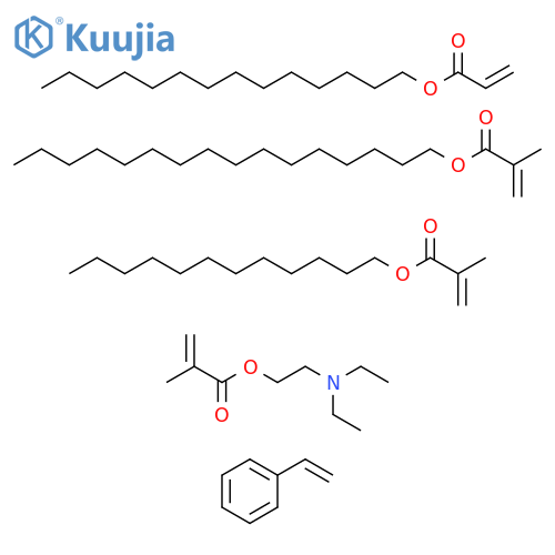 2-Propenoicacid,2-methyl-,2-(diethylamino)ethylester,polymerwithdodecyl2-methyl-2-propenoate,ethenylbenzene,hexadecyl2-methyl-2-propenoateandtetradecyl2-propenoate structure
