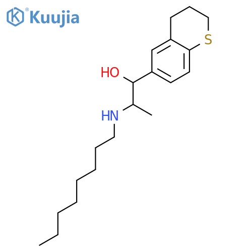 (2R)-1-(3,4-dihydro-2H-thiochromen-6-yl)-2-(octylamino)propan-1-ol structure