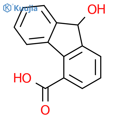 9H-Fluorene-4-carboxylicacid, 9-hydroxy- structure