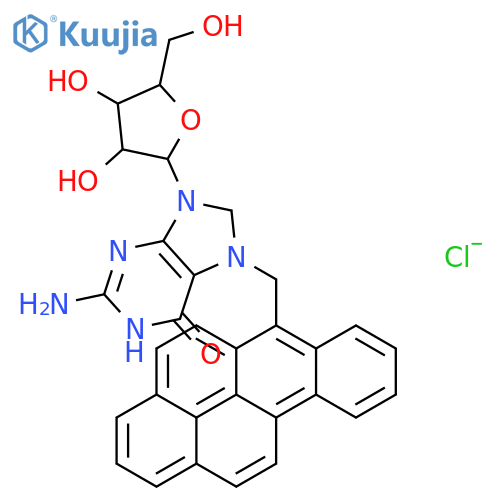 7-(benzo[pqr]tetraphen-6-ylmethyl)guanosine chloride structure