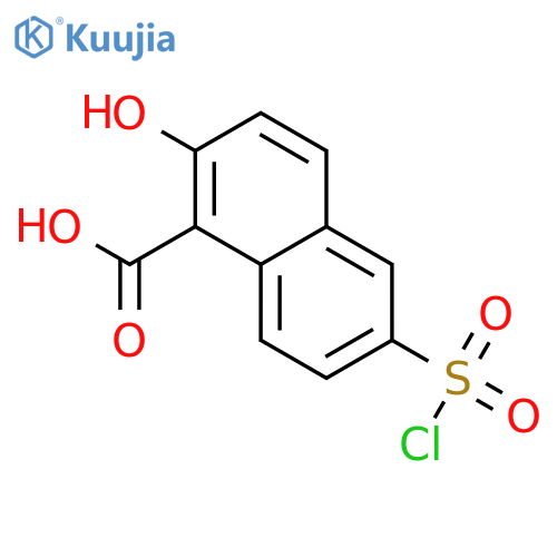 1-Naphthalenecarboxylicacid, 6-(chlorosulfonyl)-2-hydroxy- structure