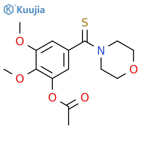 2,3-dimethoxy-5-(morpholin-4-ylcarbonothioyl)phenyl acetate structure