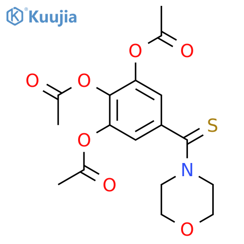 5-(morpholin-4-ylcarbonothioyl)benzene-1,2,3-triyl triacetate structure