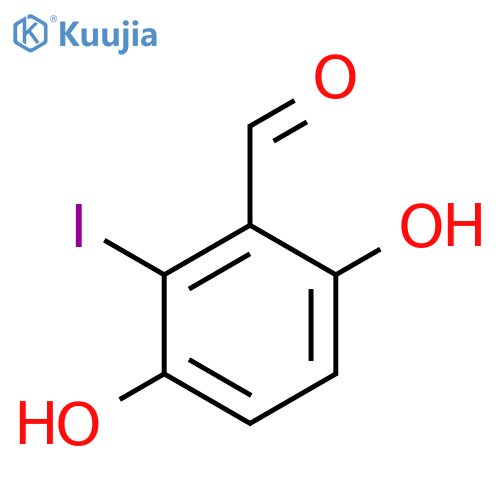 Benzaldehyde, 3,6-dihydroxy-2-iodo- structure