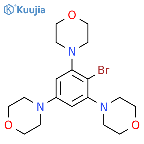 MORPHOLINE, 4,4',4''-(2-BROMO-1,3,5-BENZENETRIYL)TRIS- structure