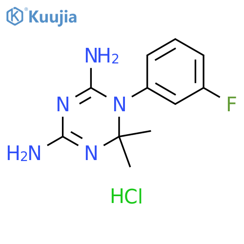 1,3,5-Triazine-2,4-diamine, 1-(3-fluorophenyl)-1,6-dihydro-6,6-dimethyl-, hydrochloride (1:1) structure