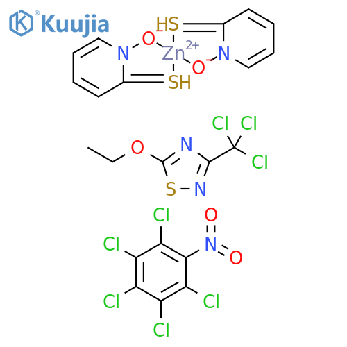 Zinc, bis[1-(hydroxy-κO)-2(1H)-pyridinethionato-κS2]-, (T-4)-, mixt. with 5-ethoxy-3-(trichloromethyl)-1,2,4-thiadiazole and pentachloronitrobenzene (9CI) structure