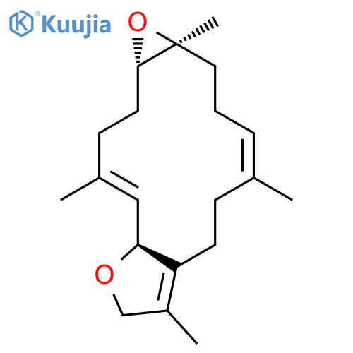 (1aS,4E,10aS,11E,14aS)-1a,5,8,12-tetramethyl-1a,2,3,6,7,9,10a,13,14,14a-decahydrooxireno[9,10]cyclotetradeca[1,2-b]furan structure