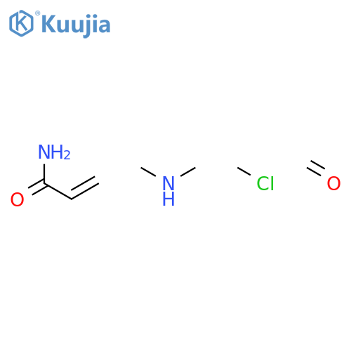 chloromethane; formaldehyde; N-methylmethanamine; prop-2-enamide structure