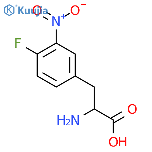 2-amino-3-(4-fluoro-3-nitrophenyl)propanoic acid structure