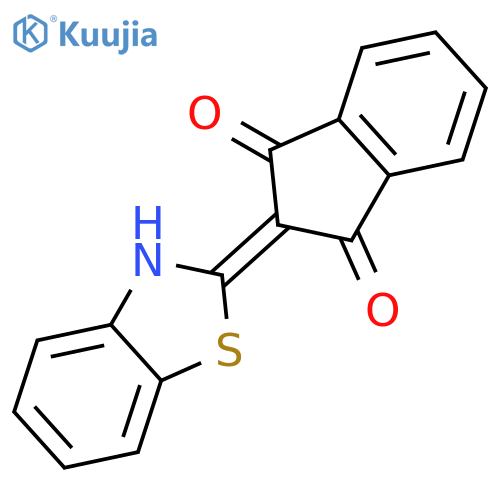 1H-Indene-1,3(2H)-dione, 2-(2(3H)-benzothiazolylidene)- structure