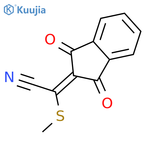 Acetonitrile, (1,3-dihydro-1,3-dioxo-2H-inden-2-ylidene)(methylthio)- structure