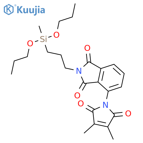 1H-Isoindole-1,3(2H)-dione,4-(2,5-dihydro-3,4-dimethyl-2,5-dioxo-1H-pyrrol-1-yl)-2-[3-(methyldipropoxysilyl)propyl]- structure