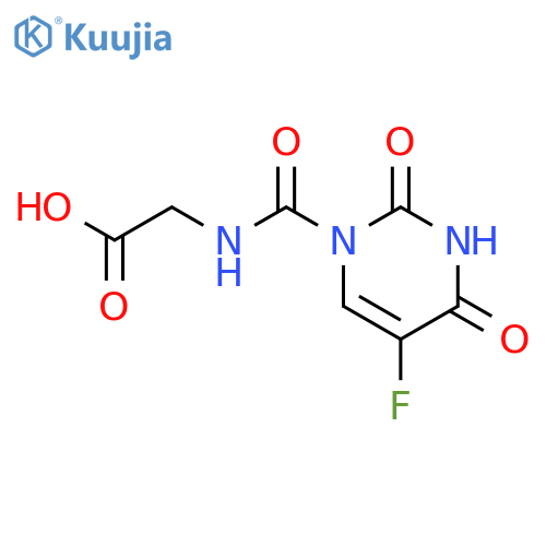 Glycine, N-[(5-fluoro-3,4-dihydro-2,4-dioxo-1(2H)-pyrimidinyl)carbonyl]- structure