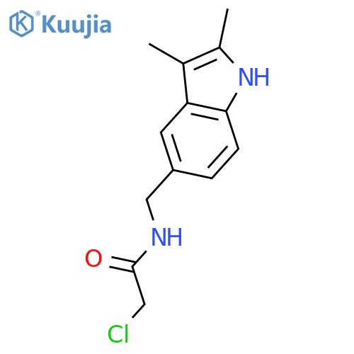 2-Chloro-N-(2,3-dimethyl-1H-indol-5-ylmethyl)-acetamide structure