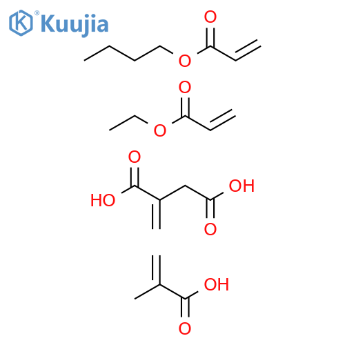Butanedioicacid,methylene-,polymerwithbutyl2-propenoate,ethyl2-propenoateand2-methyl-2-propenoicacid structure