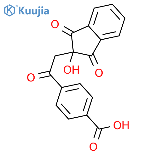 Benzoic acid,4-[2-(2,3-dihydro-2-hydroxy-1,3-dioxo-1H-inden-2-yl)acetyl]- structure