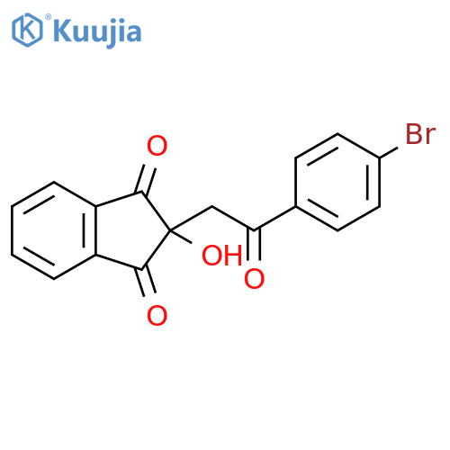 1H-Indene-1,3(2H)-dione, 2-[2-(4-bromophenyl)-2-oxoethyl]-2-hydroxy- structure