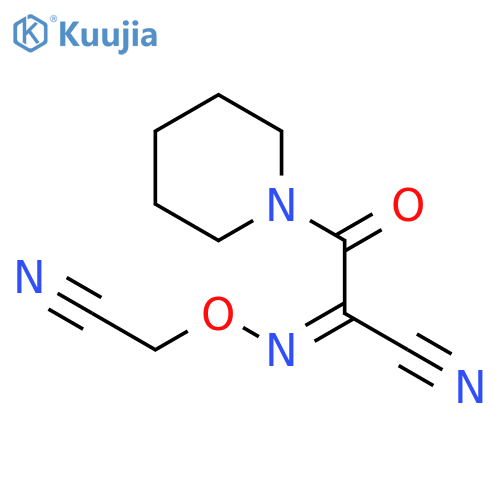 Piperidine, 1-[cyano[(cyanomethoxy)imino]acetyl]- structure