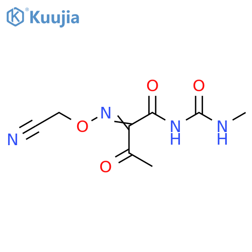 Butanamide,2-[(cyanomethoxy)imino]-N-[(methylamino)carbonyl]-3-oxo- structure
