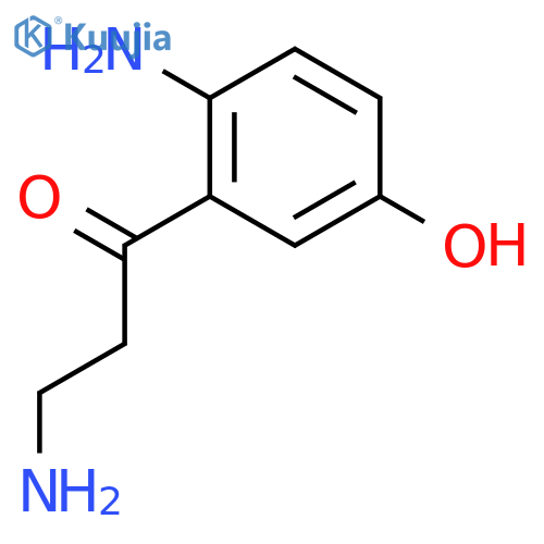 3-amino-1-(2-amino-5-hydroxyphenyl)propan-1-one structure