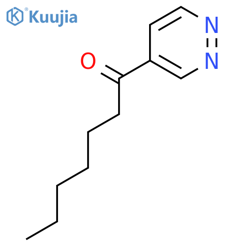 1-Heptanone, 1-(4-pyridazinyl)- structure