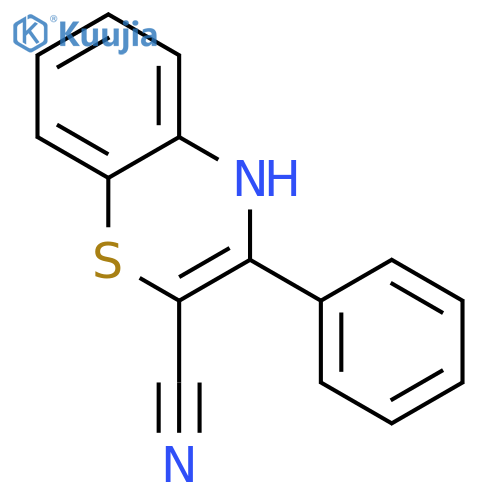 4H-1,4-Benzothiazine-2-carbonitrile, 3-phenyl- structure