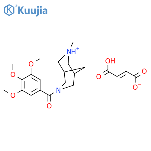 3-methyl-7-[(3,4,5-trimethoxyphenyl)carbonyl]-7-aza-3-azoniabicyclo[3.3.1]nonane (2Z)-3-carboxyprop-2-enoate structure