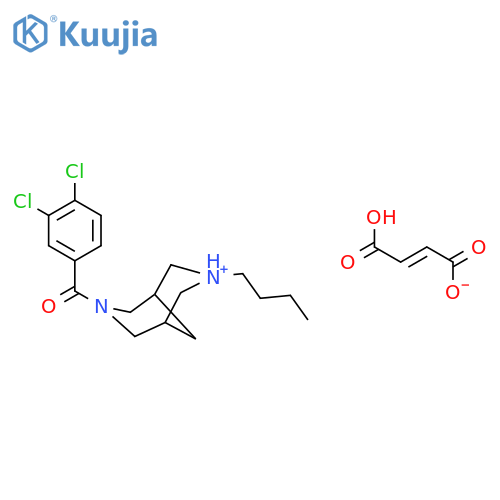 3-butyl-7-[(3,4-dichlorophenyl)carbonyl]-7-aza-3-azoniabicyclo[3.3.1]nonane (2Z)-3-carboxyprop-2-enoate structure