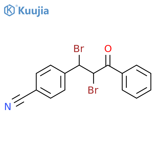 Benzonitrile, 4-(1,2-dibromo-3-oxo-3-phenylpropyl)- structure