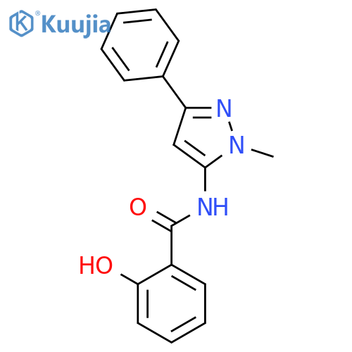 BENZAMIDE, 2-HYDROXY-N-(1-METHYL-3-PHENYL-1H-PYRAZOL-5-YL)- structure