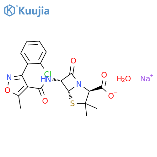 Cloxacillin sodium monohydrate structure