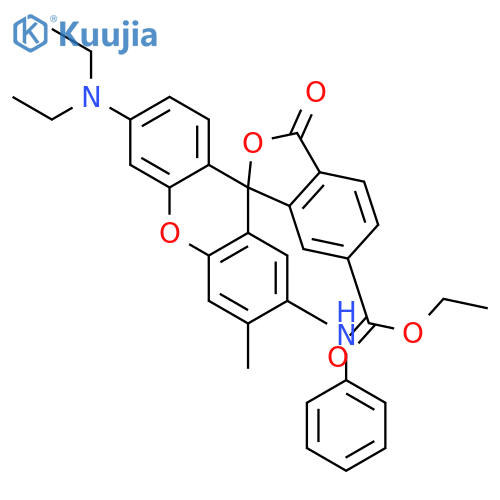 ethyl 6'-(diethylamino)-3'-methyl-3-oxo-2'-(phenylamino)-3H-spiro[2-benzofuran-1,9'-xanthene]-6-carboxylate structure