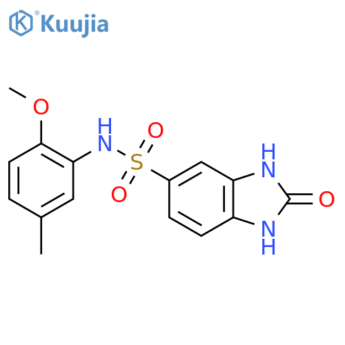 N-(2-methoxy-5-methylphenyl)-2-oxo-2,3-dihydro-1H-1,3-benzodiazole-5-sulfonamide structure