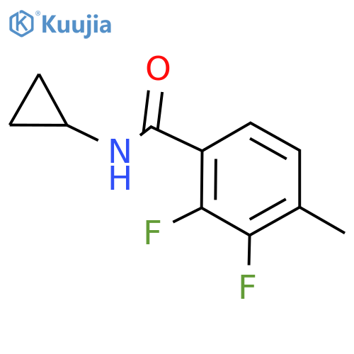 N-cyclopropyl-2,3-difluoro-4-methylbenzamide structure