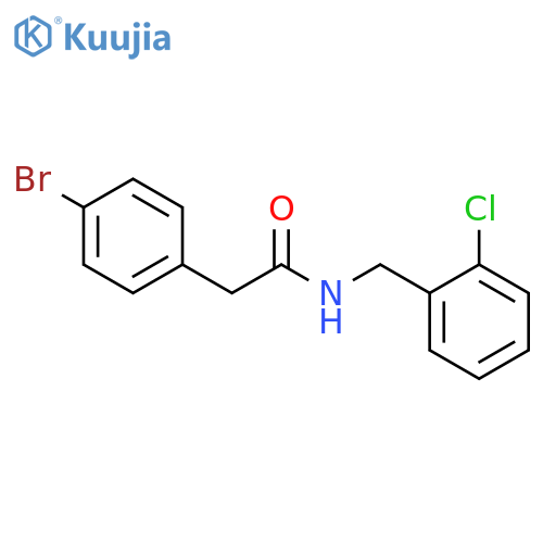 2-(4-bromophenyl)-N-(2-chlorobenzyl)acetamide structure