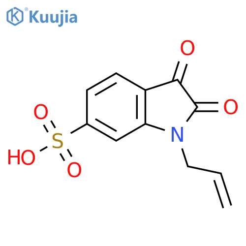 1H-Indole-6-sulfonic acid, 2,3-dihydro-2,3-dioxo-1-(2-propenyl)- structure