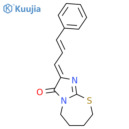 Imidazo[2,1-b][1,3]thiazepin-3(2H)-one,5,6,7,8-tetrahydro-2-[(2E)-3-phenyl-2-propenylidene]-, (2Z)- structure