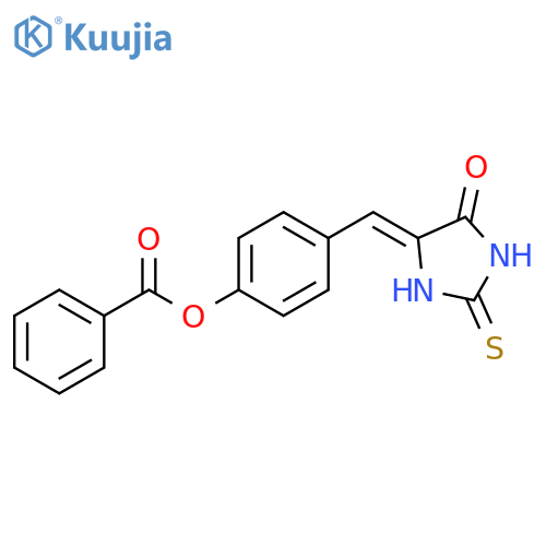 4-Imidazolidinone, 5-[[4-(benzoyloxy)phenyl]methylene]-2-thioxo-, (5Z)- structure