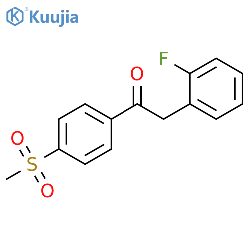 Ethanone, 2-(2-fluorophenyl)-1-[4-(methylsulfonyl)phenyl]- structure