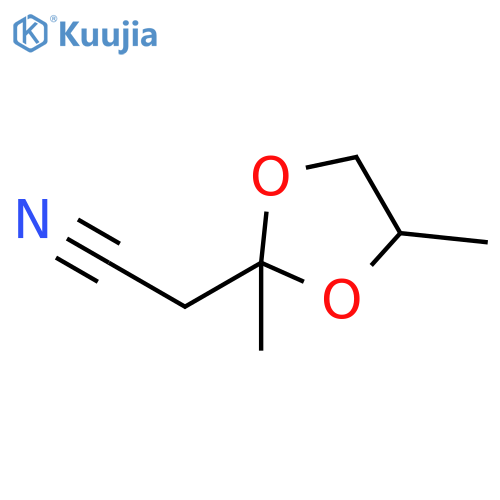 1,3-Dioxolane-2-acetonitrile, 2,4-dimethyl- structure