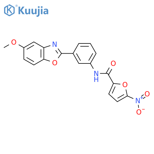 N-(3-(5-Methoxybenzo[d]oxazol-2-yl)phenyl)-5-nitrofuran-2-carboxamide structure