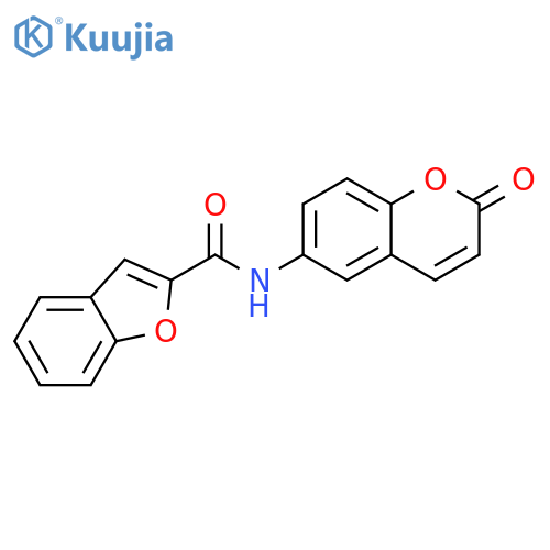 N-(2-oxo-2H-chromen-6-yl)-1-benzofuran-2-carboxamide structure