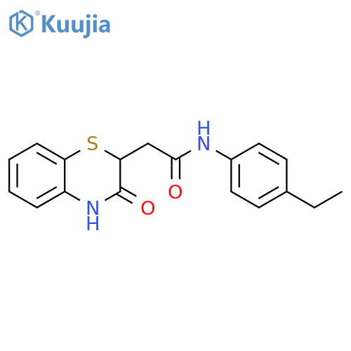 N-(4-ethylphenyl)-2-(3-oxo-4H-1,4-benzothiazin-2-yl)acetamide structure