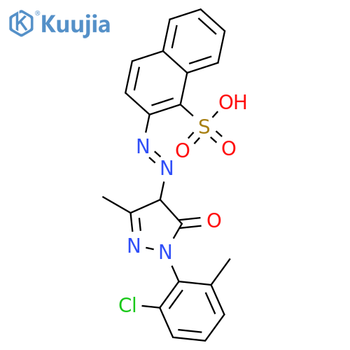 1-Naphthalenesulfonicacid,2-[2-[1-(2-chloro-6-methylphenyl)-4,5-dihydro-3-methyl-5-oxo-1H-pyrazol-4-yl]diazenyl]- structure