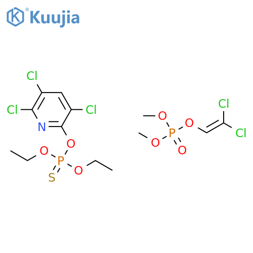 2,2-dichloroethenyl dimethyl phosphate - O,O-diethyl O-(3,5,6-trichloropyridin-2-yl) phosphorothioate (1:1) structure