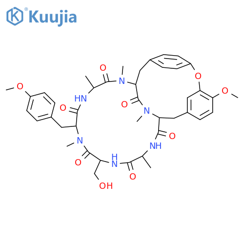 Cyclo(D-alanyl-L-seryl-N,O-dimethyl-L-tyrosyl-L-alanyl-N-methyl-L-tyrosyl-3-hydroxy-N,O-dimethyl-L-tyrosyl),cyclic (54&reg;63)-ether structure