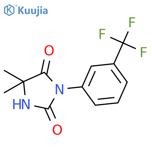 5,5-dimethyl-3-[3-(trifluoromethyl)phenyl]imidazolidine-2,4-dione structure