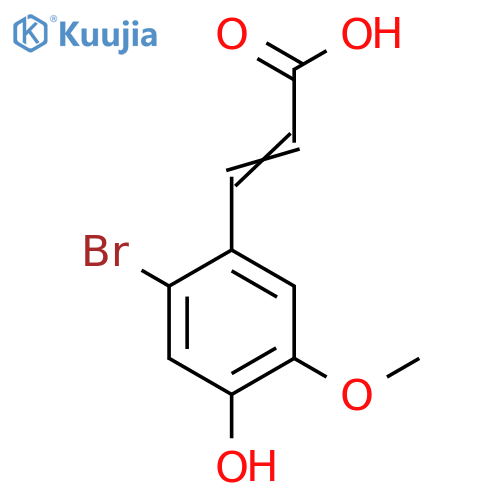 3-(2-Bromo-4-hydroxy-5-methoxyphenyl)prop-2-enoic acid structure